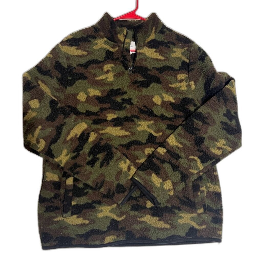 Old Navy Green and Brown Fleece Pullover